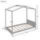 preview thumbnail 13 of 16, Whimsical House-Shaped Twin Bed with Storage, Platform Bed with Built-in Headboard and Bookrack
