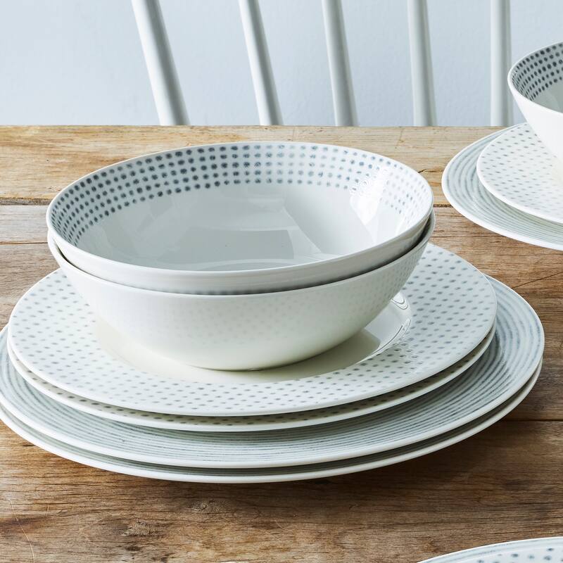 Noritake Hammock 12-Piece Rim Dinnerware Set, Service For 4
