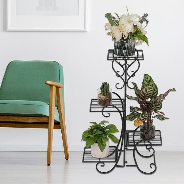 Shop Modan 4 Tier Metal Plant Stand Shelf By Havenside Home