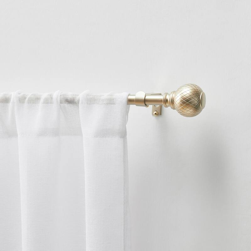 DKNY Griffin Curtain Rod and Finial Set