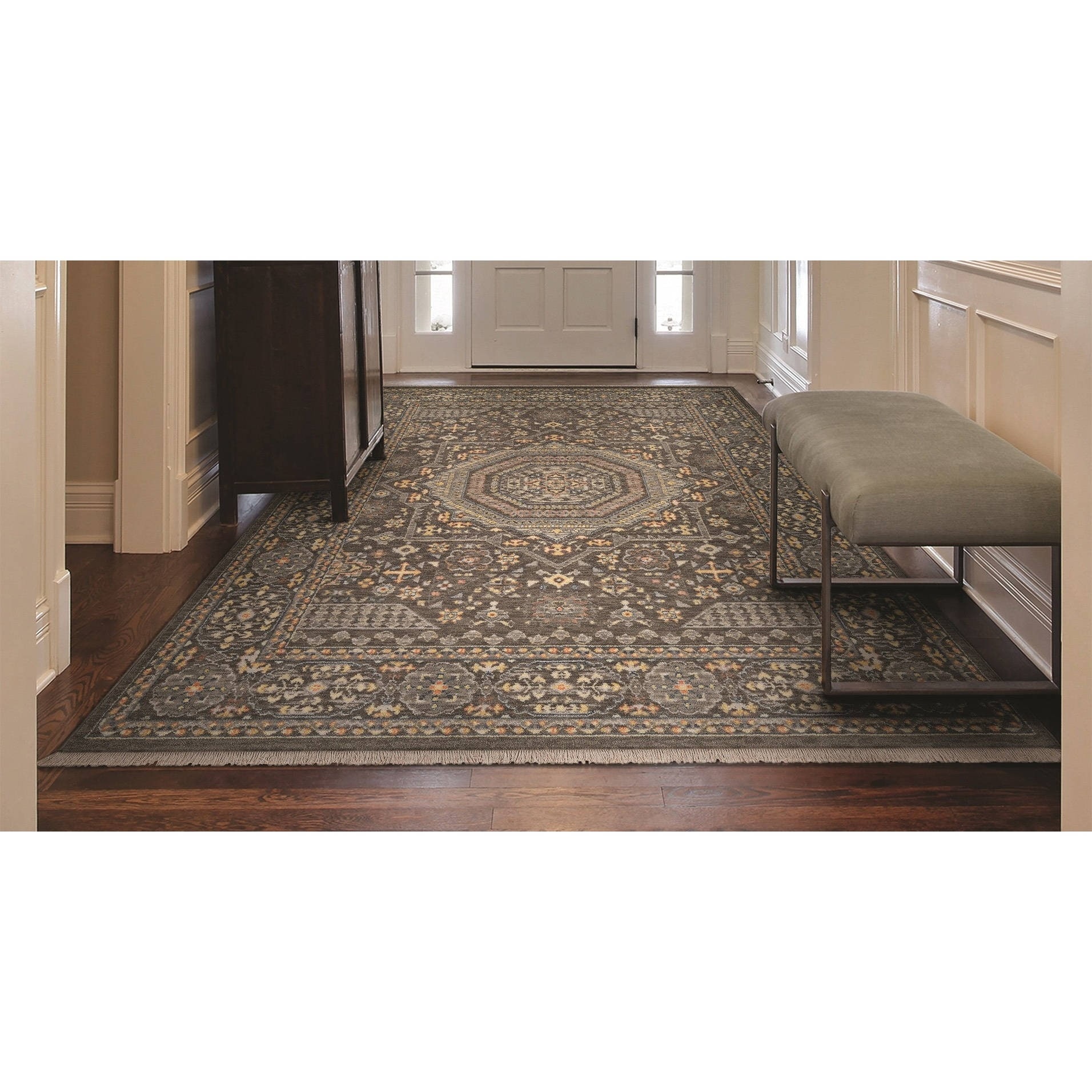 Couristan Elegance Elenora/Mocha-Beige Wool Area Rug