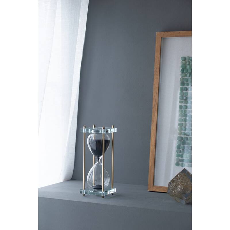 30-Minute Tabletop Hourglass - 10" - Black