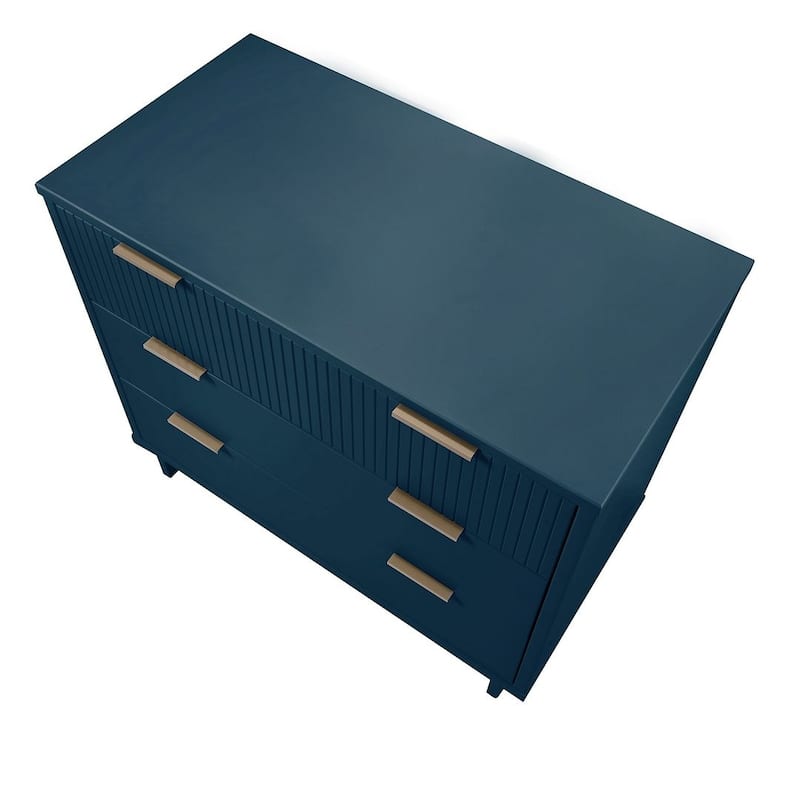 Manhattan Comfort Granville 38.18" Modern Standard 3 Drawer Dresser
