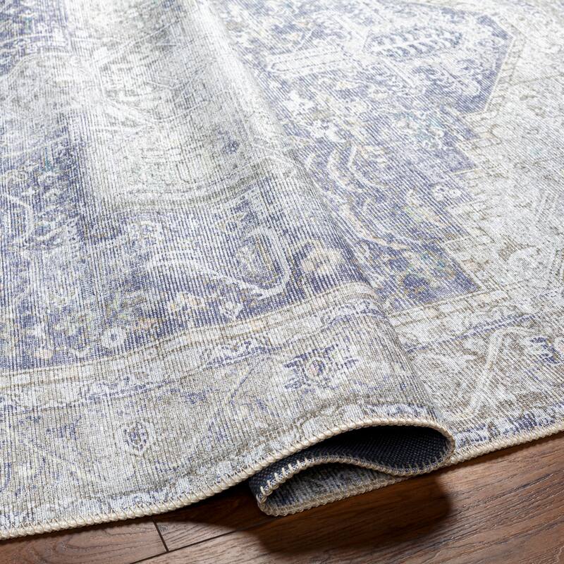 Livabliss Riya Vintage Medallion Machine Washable Area Rug