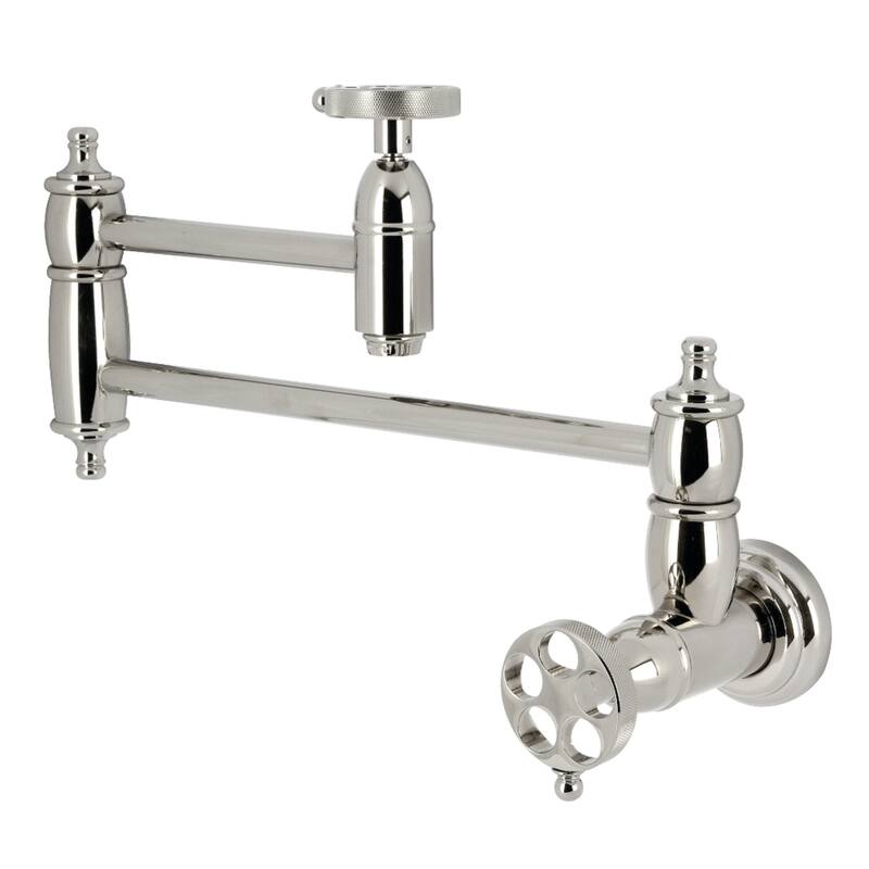 Wendell Two-Handle 1-Hole Wall Mount Pot Filler Faucet