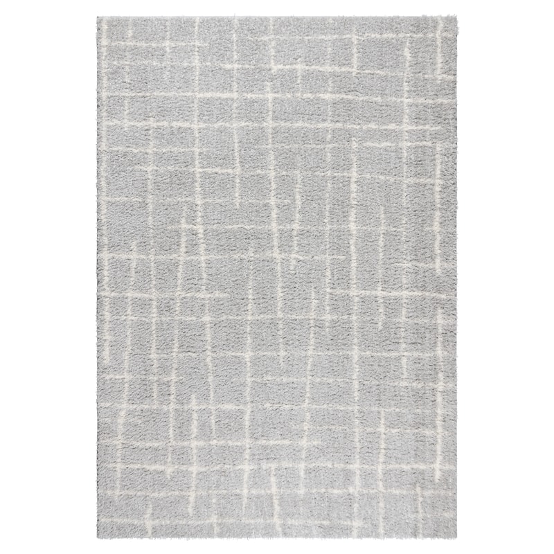 Gertmenian Thayer Benson Modern Abstract Grey Shag Area Rug