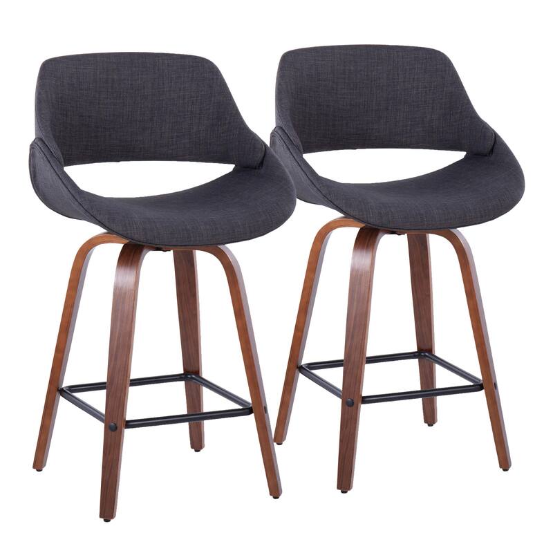 Carson Carrington Svellingen 26" Fixed-Height Counter Stool with Square Footrest (Set of 2)