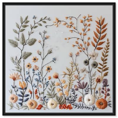 Threaded Thicket Canvas Floral by Art Remedy