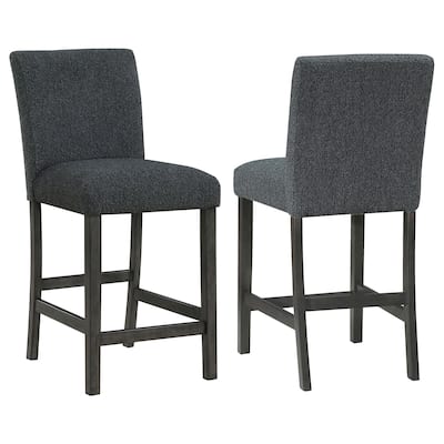 Alba Boucle Upholstered Counter Height Stools (Set of 2)