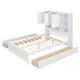 preview thumbnail 8 of 22, Full Size Platform Bed with 4 Drawers Under-Bed,Headboard with Storage Shelves