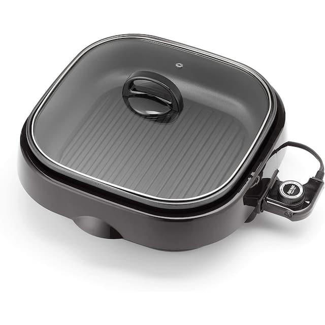 Aroma Housewares Grillet 4Qt. 3-in-1 Cool-Touch Electric Indoor Grill Portable, Black - Black