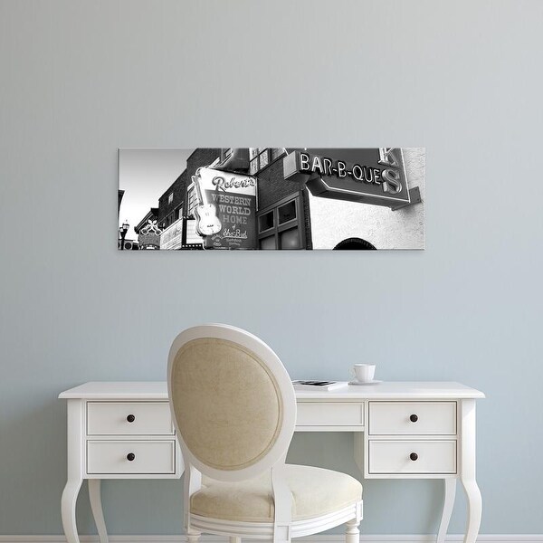 Easy Art Prints Panoramic Images's 'Neon signs on building, Nashville, Tennessee, USA' Premium Canvas Art