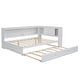 preview thumbnail 27 of 26, Full Size Wood Daybed with Storage Shelves,USB,LED Design,With Twin Size Trundle