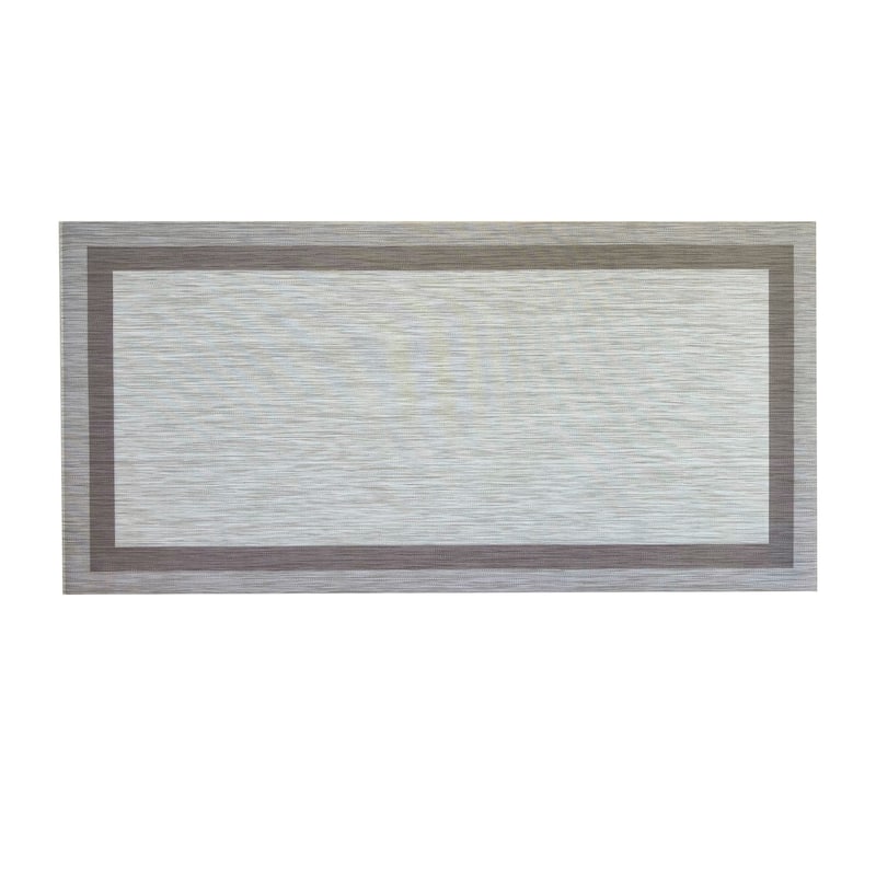 Casahola Woven Vinyl Home Kitchen Floor Mat Waterproof Area Rug for Indoor/Outdoor - 47" x 24" - Alpine Grey