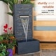 preview thumbnail 6 of 8, Alpine Corporation 32" Tall Cascading Stone Wall Fountain Decoration with LED Lights
