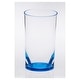 preview thumbnail 2 of 7, LeadingWare Hi Ball Oval Halo Acrylic Drinking Glasses Set of 4 (15oz) - 3.35" W x 3.35" L x 5.9" H Blue-HandWash Only