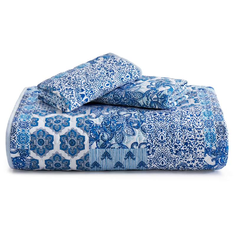 3-Piece Reversible Ultra Lighweight Coverlet Premium Microfiber Bedspread Quilt Set