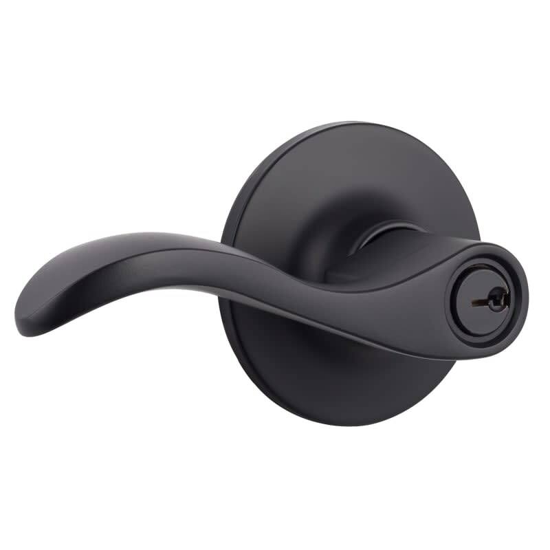 Sure-Loc SB107 Snowbird Single Cylinder Keyed Entry Door Lever Set - Flat Black