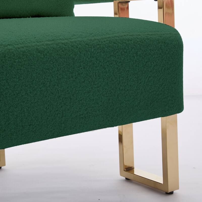 Teddy Accent Chair with Gold Metal Legs