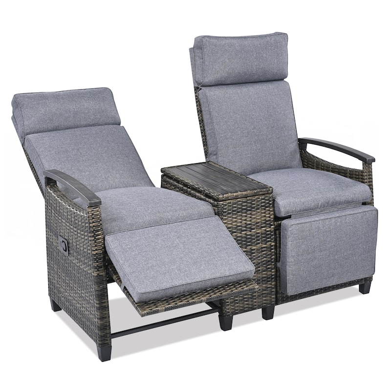 Patio Recliner Loveseat Chair