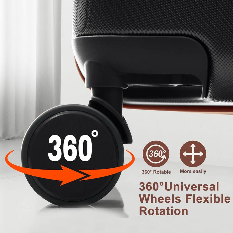 Premium ABS Travel Luggage Set, 3-Piece TSA Lock Suitcase Ensemble with 20, 24, and 28 Inch Sizes with 360°Spinner Wheels