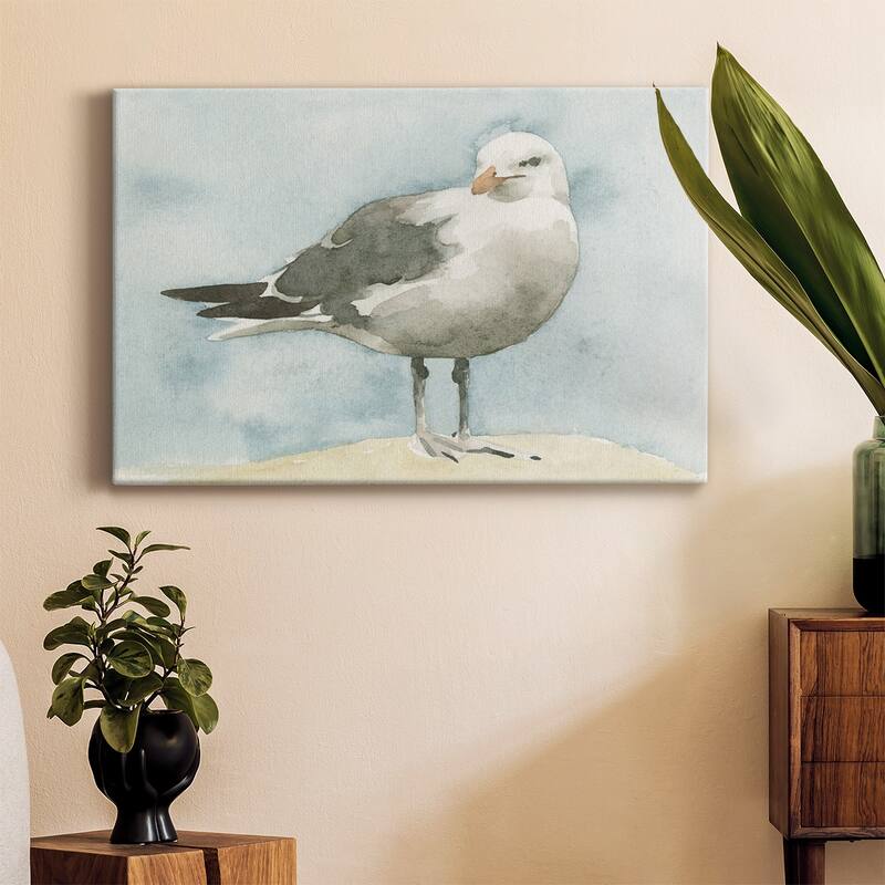 Simple Seagull I Premium Gallery Wrapped Canvas - Ready to Hang