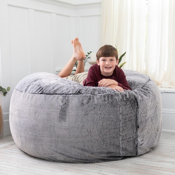 Jaxx 5 Foot Saxx Bean Bag Chair and Lounger for Adults - Synthetic