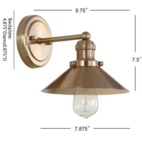 dimension image slide 3 of 22, JONATHAN Y Florence Metal Shade Sconce
