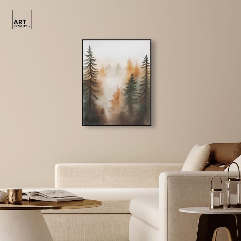 Misty Pines II Canvas by Art Remedy