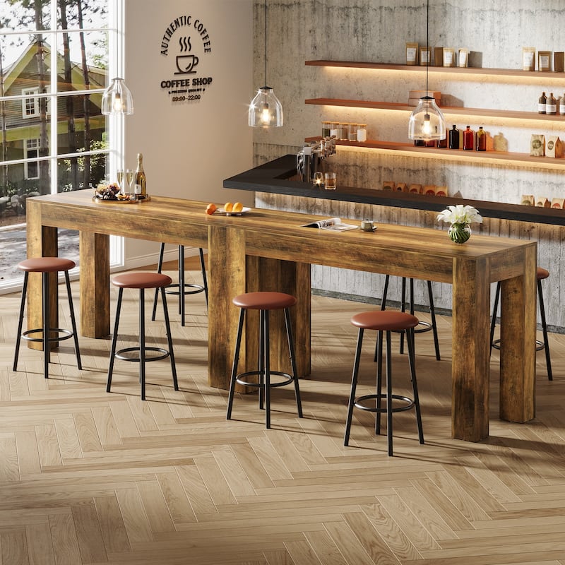 63" Rectangular Dining Table, Wooden Kitchen Table for Family Meals, Apartment & Small Spaces