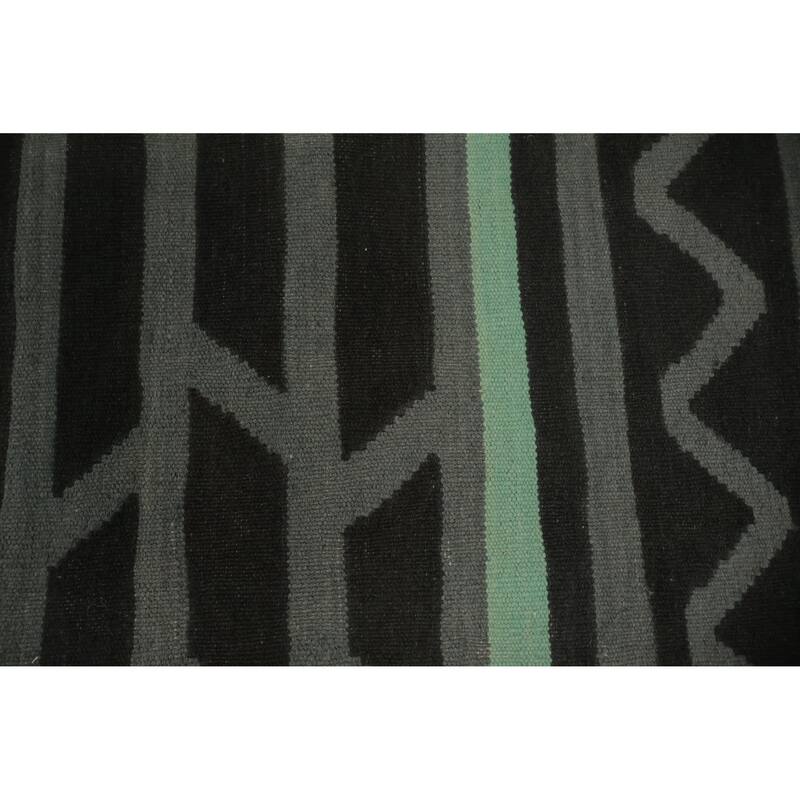 Hand Woven Oriental 100% Wool Carpet Southwestern Tribal Multi-Colored Kilim Area Rug - 12' 4'' X 9' 1''