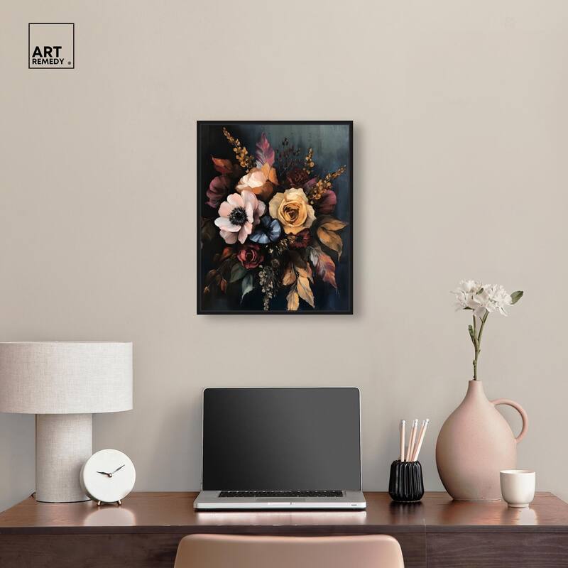 Velvet Night Bloom II Canvas by Art Remedy