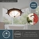 preview thumbnail 6 of 9, Orleans Coastal Ship Wheel Indoor Outdoor Ceiling Light White Glass - 15-in W x 5-in H x 15-in D