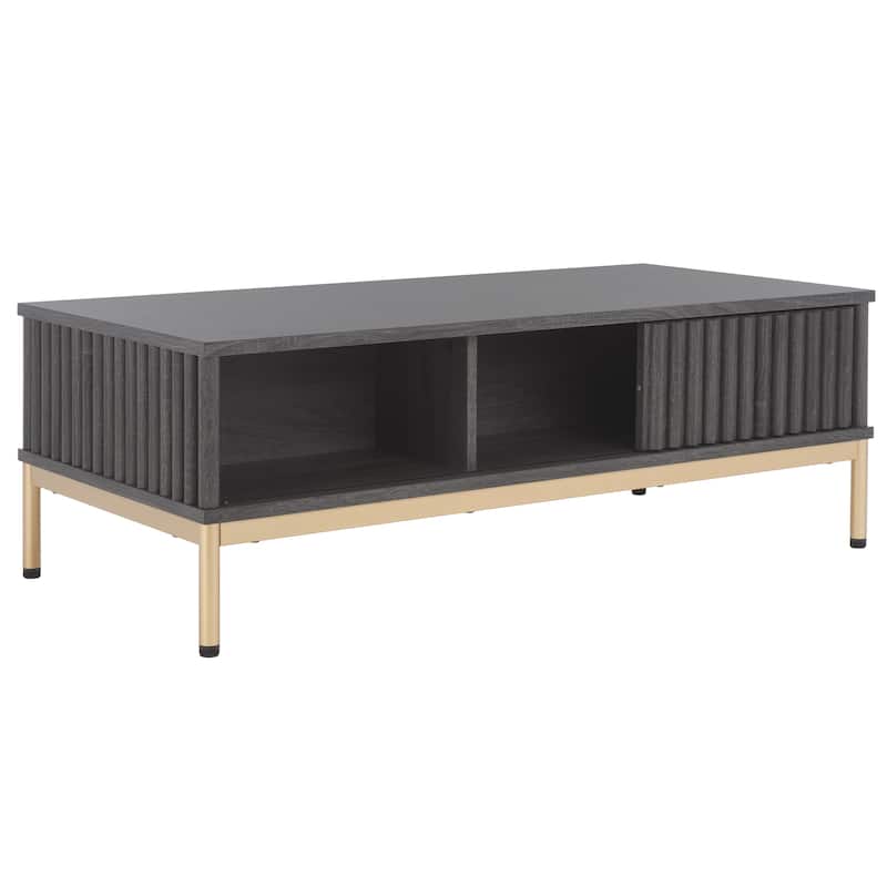 SAFAVIEH Lylia 2-Door Storage Coffee Table - 43.7 in. W x 21.5 in. D x 15.4 in. H