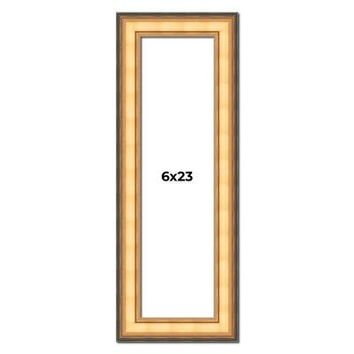 6x23 Frame Gold Plein Aire Solid Wood Picture Frame Width 2 Inches |