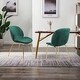 preview thumbnail 3 of 12, Velvet Dining Chairs - Upholstered Leisure Shell Chair - Side Chairs with Golden Leg-set of 2