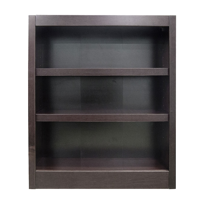 Concepts in Wood 3 Shelf Wood Bookcase, 36 inch Tall