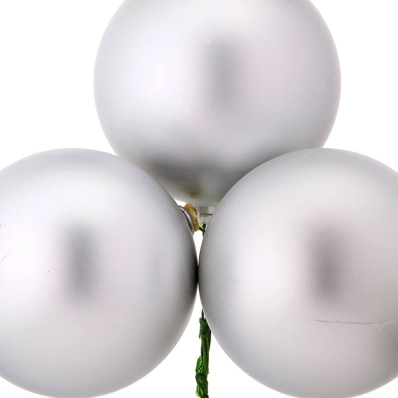 80mm Shatterproof Plastic 3 Bunch Matt Stemball Set of 4