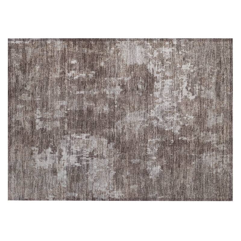 Machine Washable Indoor/ Outdoor Ombre Abstract Chantille Rug