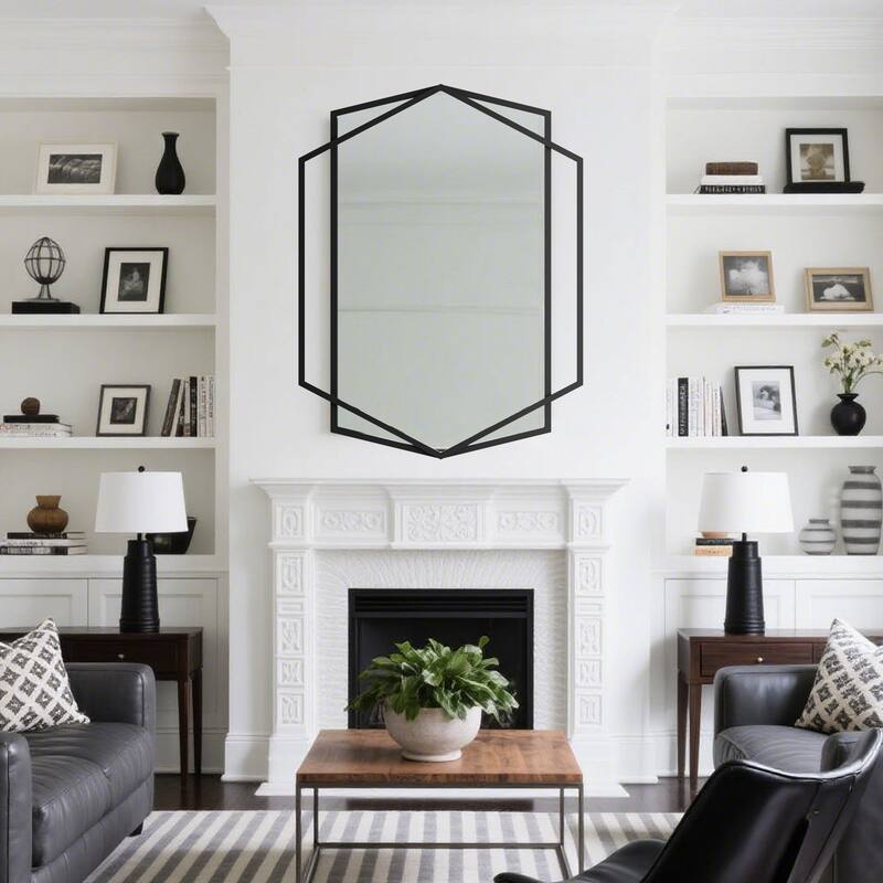 Iron Art Personalized Polygon, Versatile Hanging Mirror