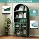 preview thumbnail 3 of 12, 73.6-Inch Arched Metal Storage Display Cabinet with Adjustable Shelves