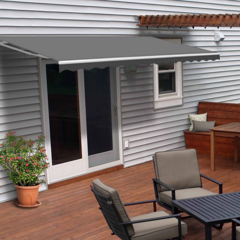 ALEKO Fabric Replacement for Retractable Awning 10 x 8 ft Grey
