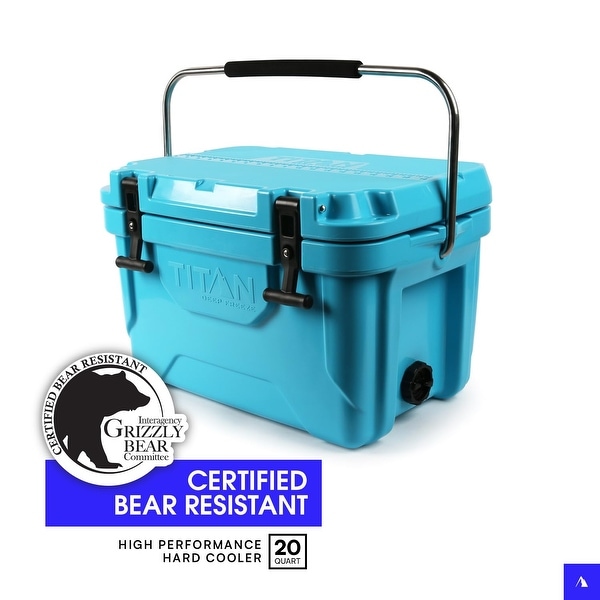 Titan Hard Ice Chest Cooler with Microban Protection and Deep