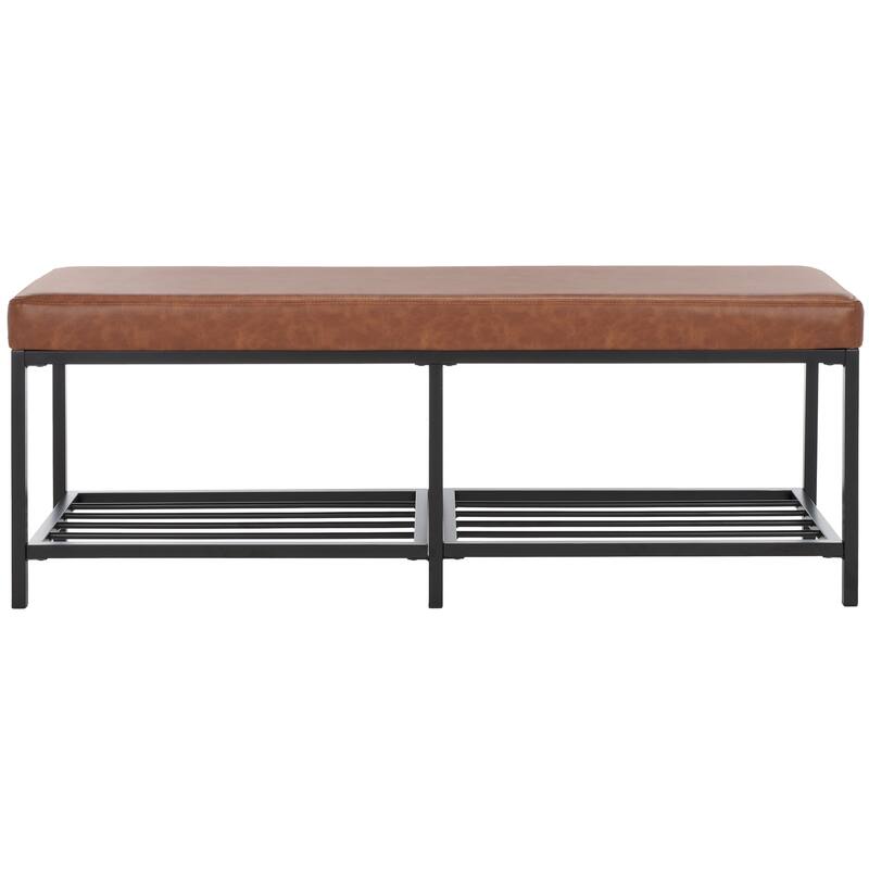 SAFAVIEH Selena 2-Shelf Bench - 48" W x 15" D x 18" H - 48Wx15Dx18H