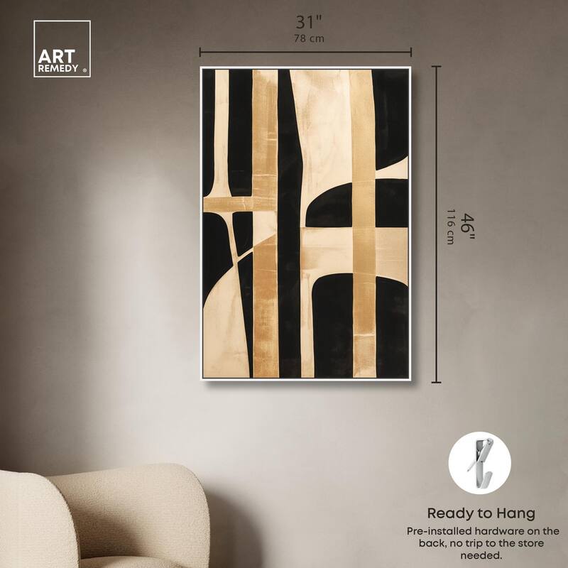 Noir and Gold I Canvas by Art Remedy
