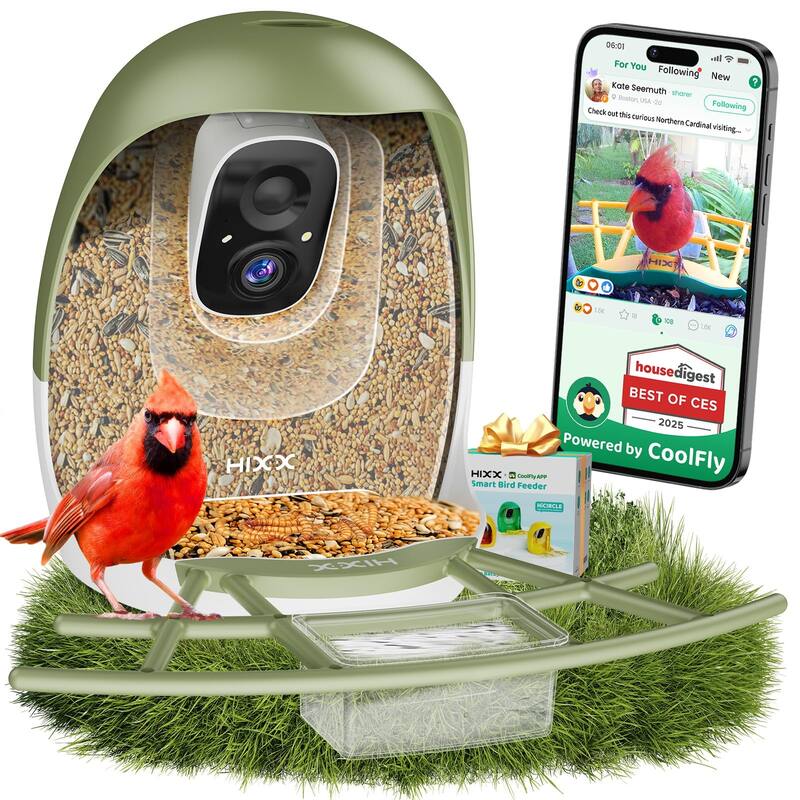 Smart Bird Feeder with Camera 2K HD Live - Multi