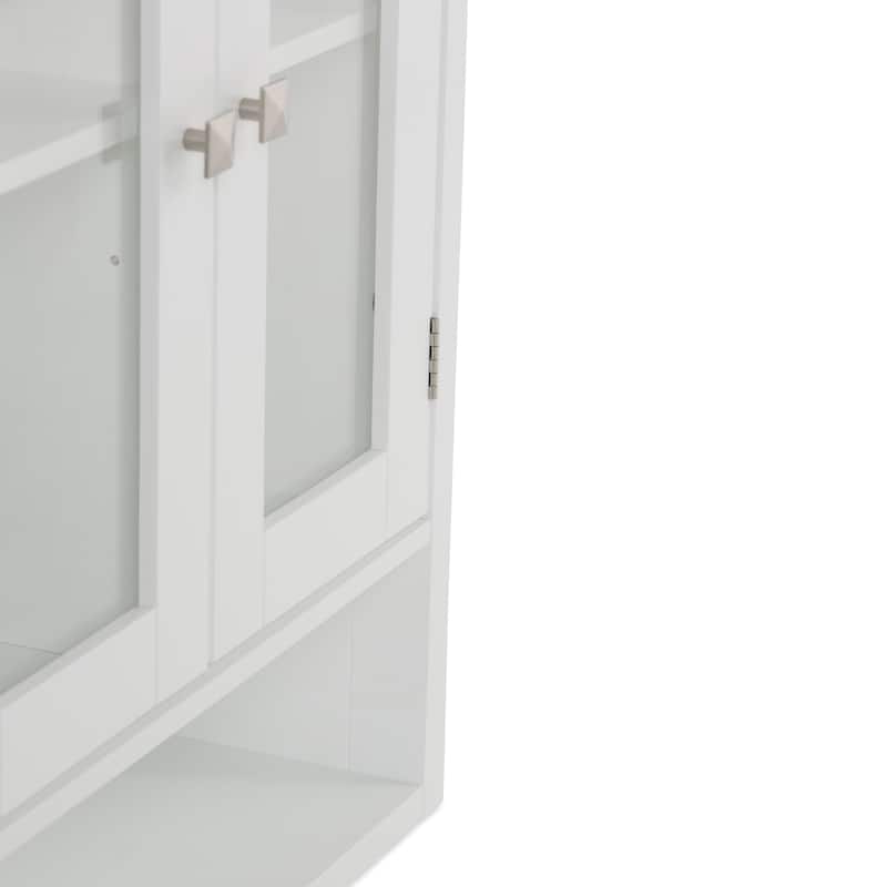 WYNDENHALL Normandy 28 inch H x 23.6 inch W Double Door Wall Bath Cabinet