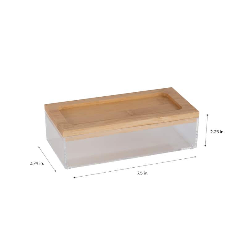Simplify Clear Organizer with Bamboo Lid