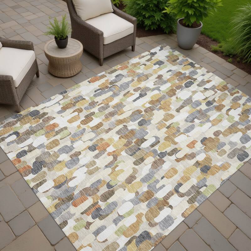 Machine Washable Indoor/ Outdoor Contemporary Drew Chantille Rug