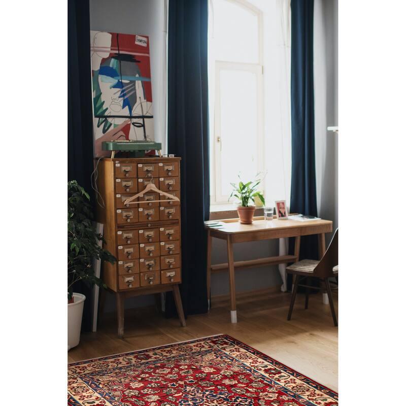 ECARPETGALLERY Hand-knotted Kayseri Vintage Red Wool Rug - 4'11 x 6'4